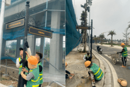 [15.04.23] Sản xuất và lắp đặt hoàn thiện biển tên đường khu Danko Thái Nguyên - đợt 2