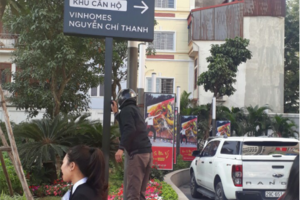 [23.01.18] Manufacturing, installing signboard in Vinhome Nguyen Chi Thanh