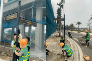 [15.04.23] Sản xuất và lắp đặt hoàn thiện biển tên đường khu Danko Thái Nguyên - đợt 2